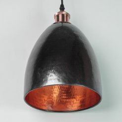 Hammered Black Copper Lampshade - Image 3