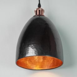 Hammered Black Copper Lampshade