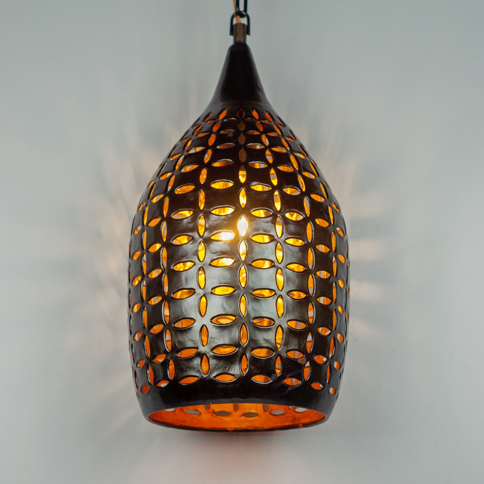 Lampu Ukir Tembaga Hitam - Image 2