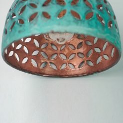 Alternative view of Hand-carved Patina Copper Lampshade