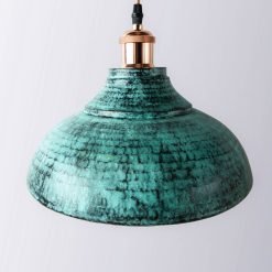 Alternative view of Hammered Patina Copper Warehouse Lampshade