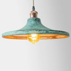 Hammered Patina Copper Scandinavian Lampshade - Image 3