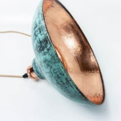 Hammered Patina Copper Warehouse Lampshade - Image 3