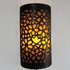 Lampu Dinding Tembaga Motif Bunga