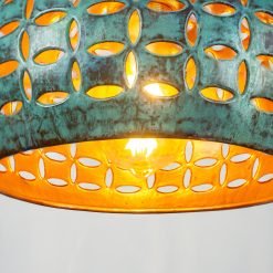 Lampu Ukir Tembaga Hijau - Image 3