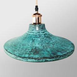 Alternative view of Hammered Patina Copper Scandinavian Lampshade
