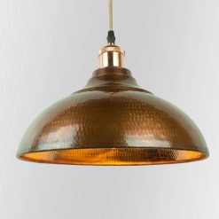 Hammered Brown Copper Warehouse Lampshade