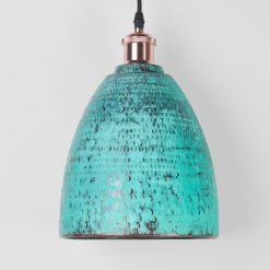 Alternative view of Hammered Patina Copper Lampshade