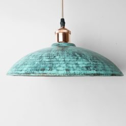 Alternative view of Hammered Patina Copper Warehouse Lampshade