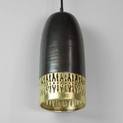 Lampu Gantung Kuningan Aksen Ukir