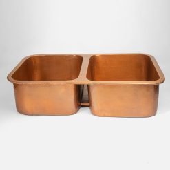 Double Bowl Copper Undermount Sink
