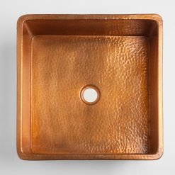 Square Undermount Copper Sink - Image 4
