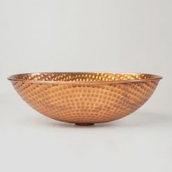 Hammered Oval Copper Vessel Sink
