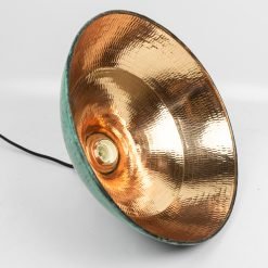 Alternative view of Hammered Patina Copper Warehouse Lampshade