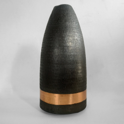 Black Copper Vase with Copper Accent