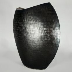 Boat-shaped Black Copper Vase